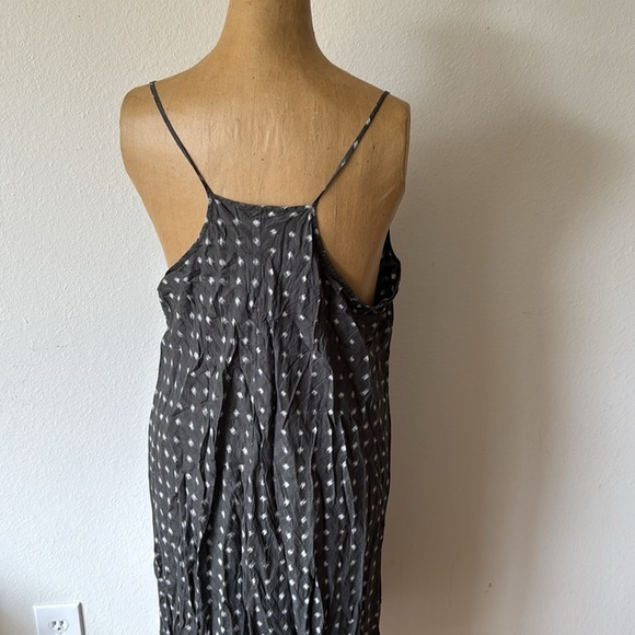 Eileen Fisher sz L Grey and White Polka Dot Dress - Picture 5 of 6